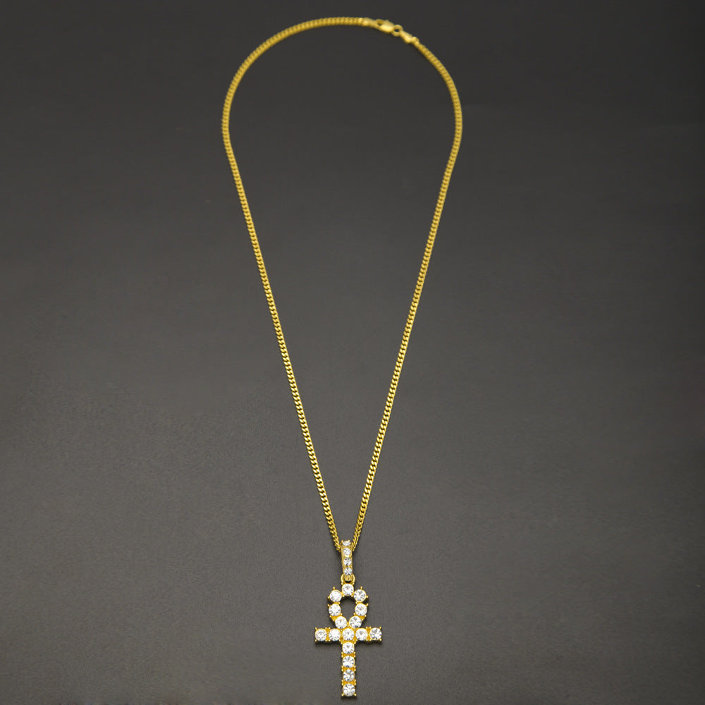 Jewelry Diamond Ancient Egyptian Anhe Key Pendant Crosses Egypt Pieces Ankh