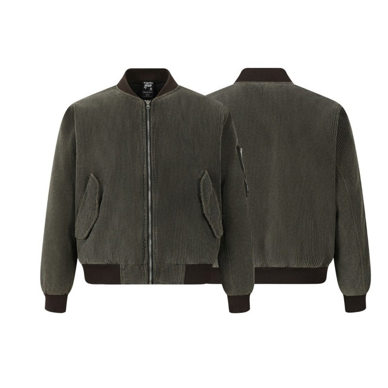 Unisex Down Jacket Men's Vintage Corduroy Cotton Jacket