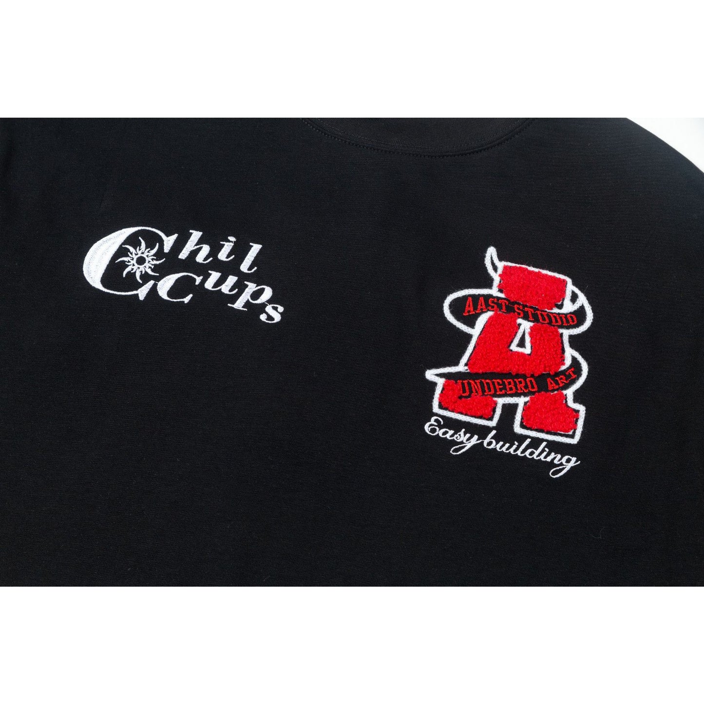 Hip Hop Clothing Summer Short Sleeve Vintage Embroidered T-Shirt Short Sleeve