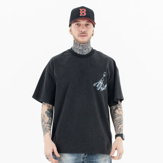 Vintage College Shirts Hip Hop Oversize Short Sleeve Tee