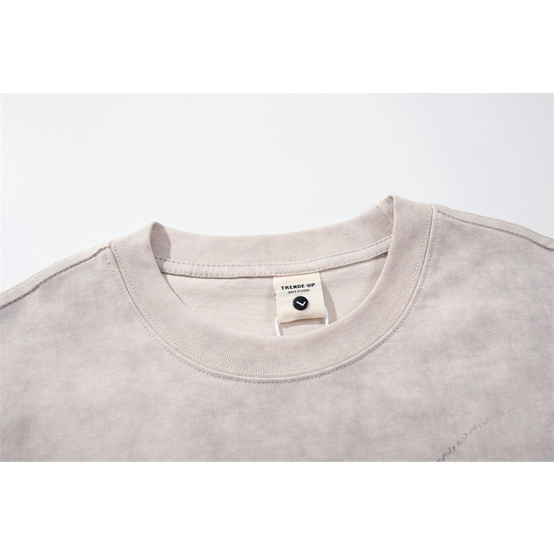 US drip outfits Summer Vintage Casual Loose Short Sleeve T-Shirts