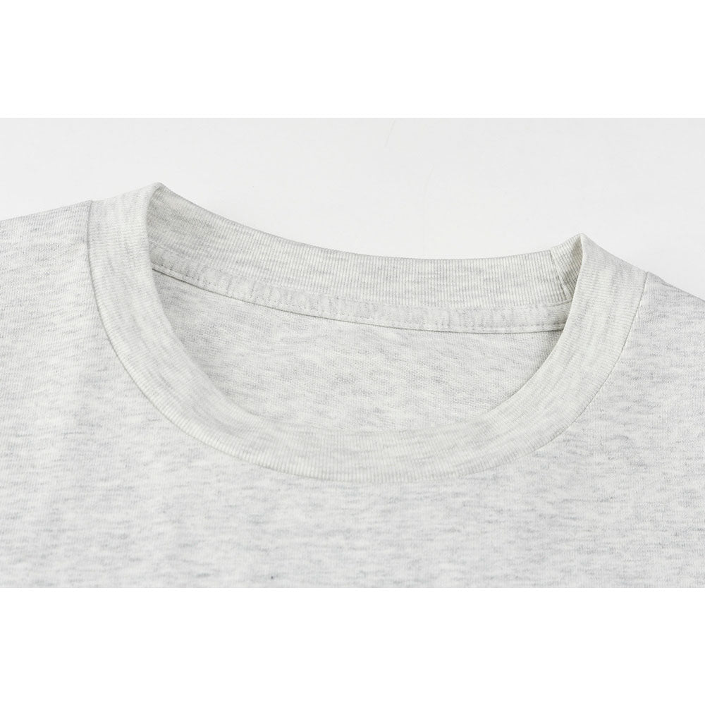New York Hip Hop Style Floral Embroidery Short Sleeve T-Shirt