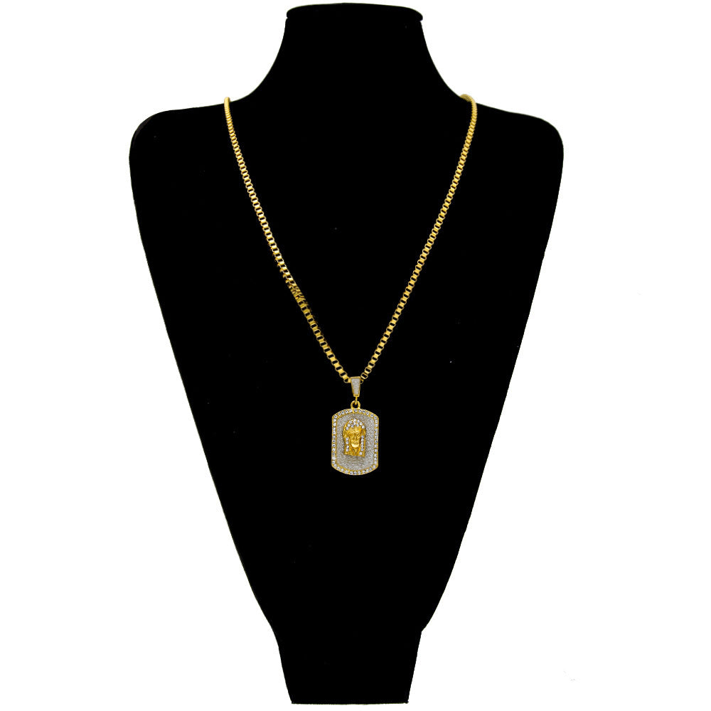 Jewelry Hip Hop Diamond Army Pendant rapper Dog Tags