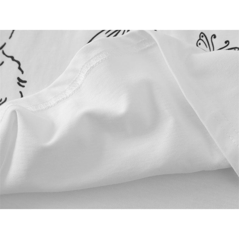 US drip outfits Summer Vintage Casual Loose Short Sleeve T-Shirts