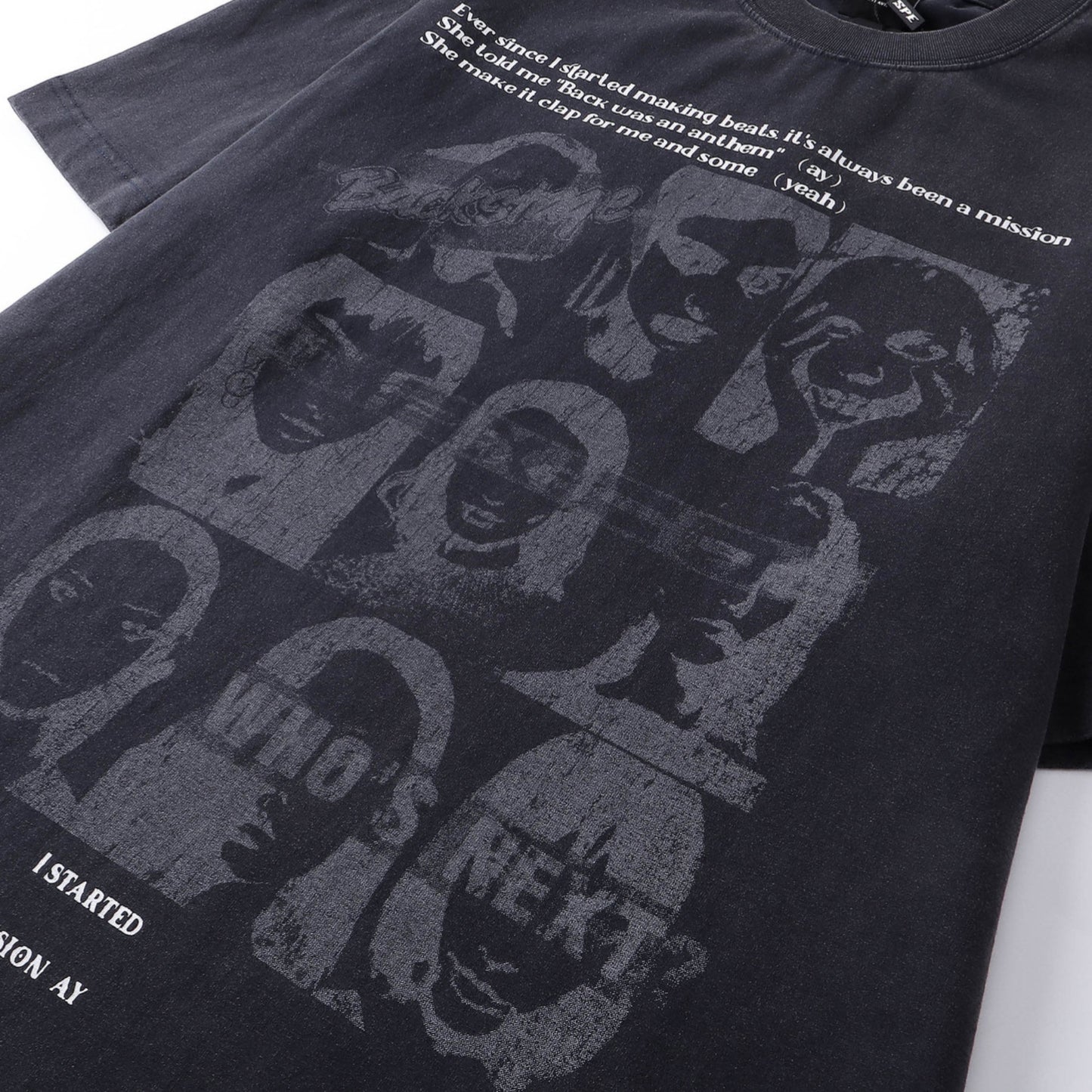 Retro Style Shirt For Men Summer Vintage Wash Print Short Sleeve T-Shirt