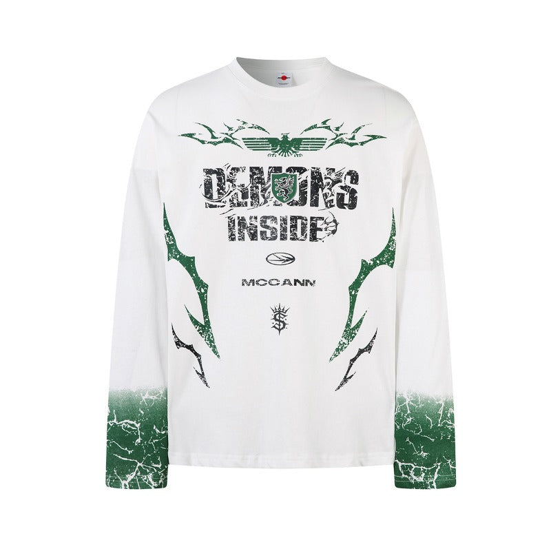 Unisex long-sleeved shirt autum dark printing