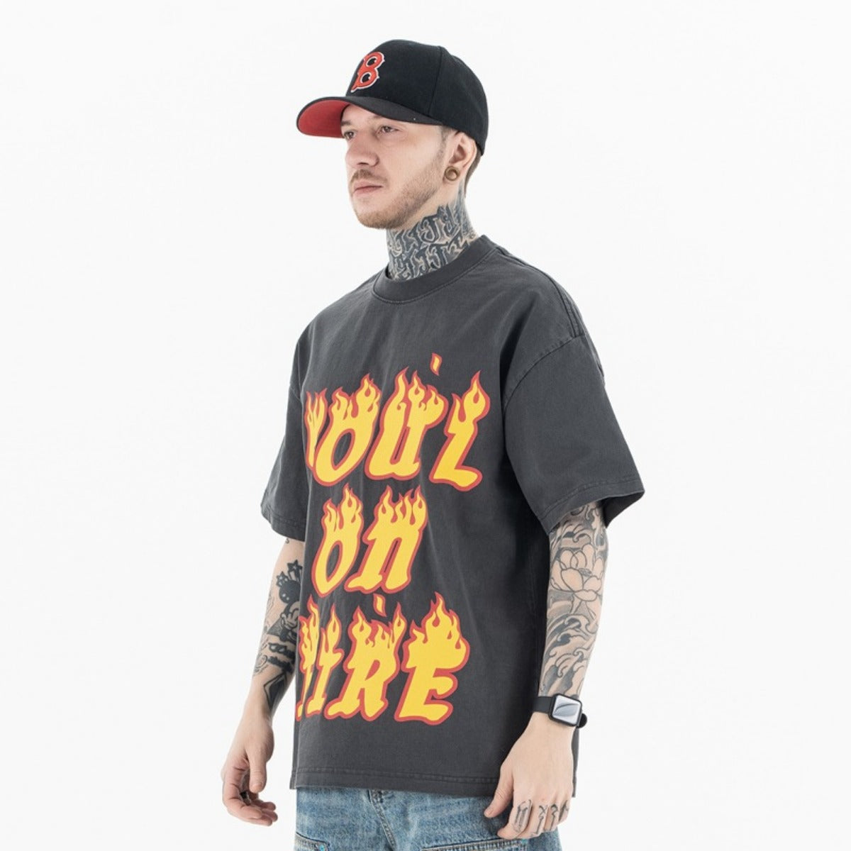 Vintage College Shirts Spring/Summer Crew Neck Short Sleeve T-Shirts