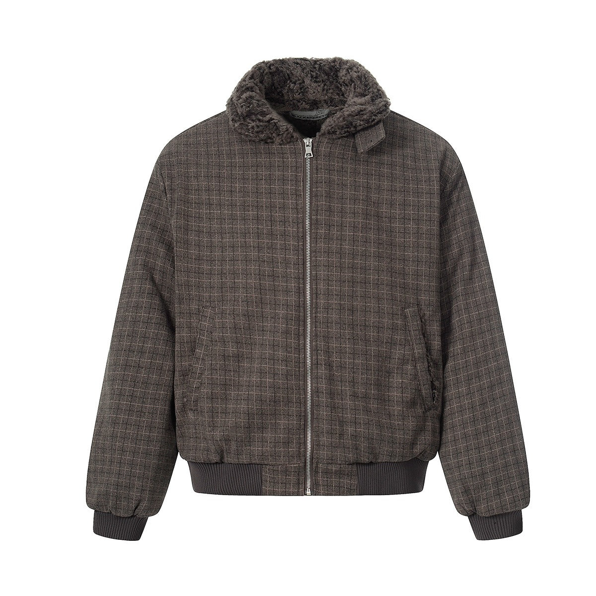 Unisex Down Jacket Winter Fleece Collar Padded Jacket Vintage Old Money Style