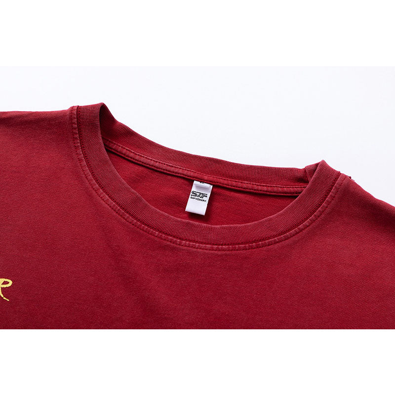 Vintage Tišö Rt alphabet print short-sleeved T-shirt summer oversize top