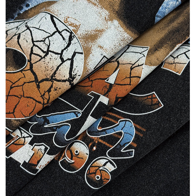 Cool t rapper vintage hip hop tupac print long sleeve short sleeve t-shirt
