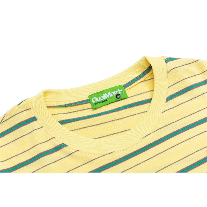 Hip Hop Shirts For Boys Crew Neck Striped Short Sleeve Shirt Casual Top