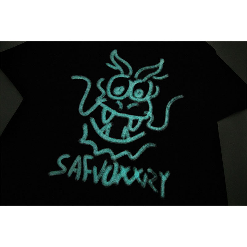 Vintage Tišö Rt Graffiti Crew Neck Short Sleeve T-Shirt Summer Loose Casual Top