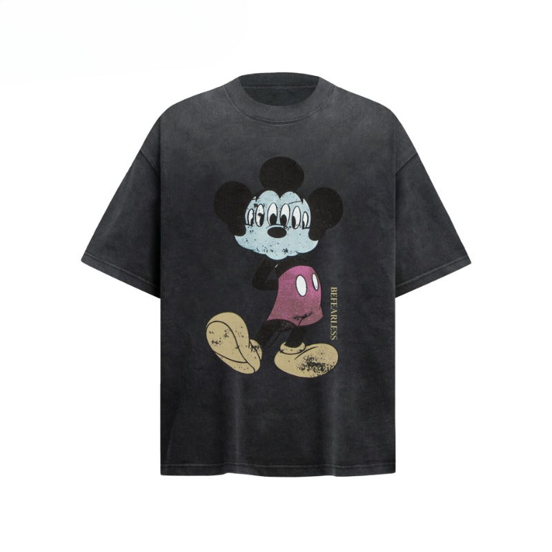 80s And 90s Vintage T Shirts Vintage Washed Funny Cartoon Short Sleeve T-Shirt