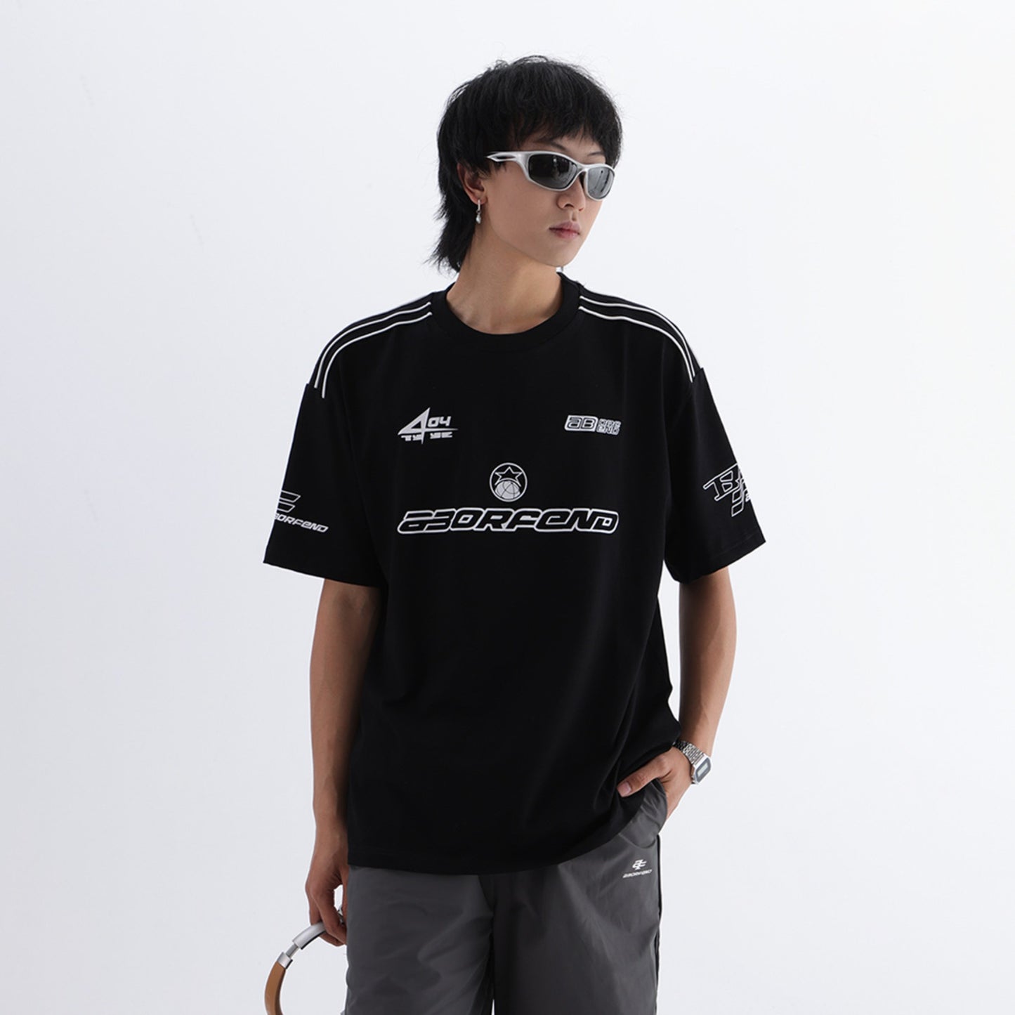 Hustle vintage T-shirt loose short sleeves