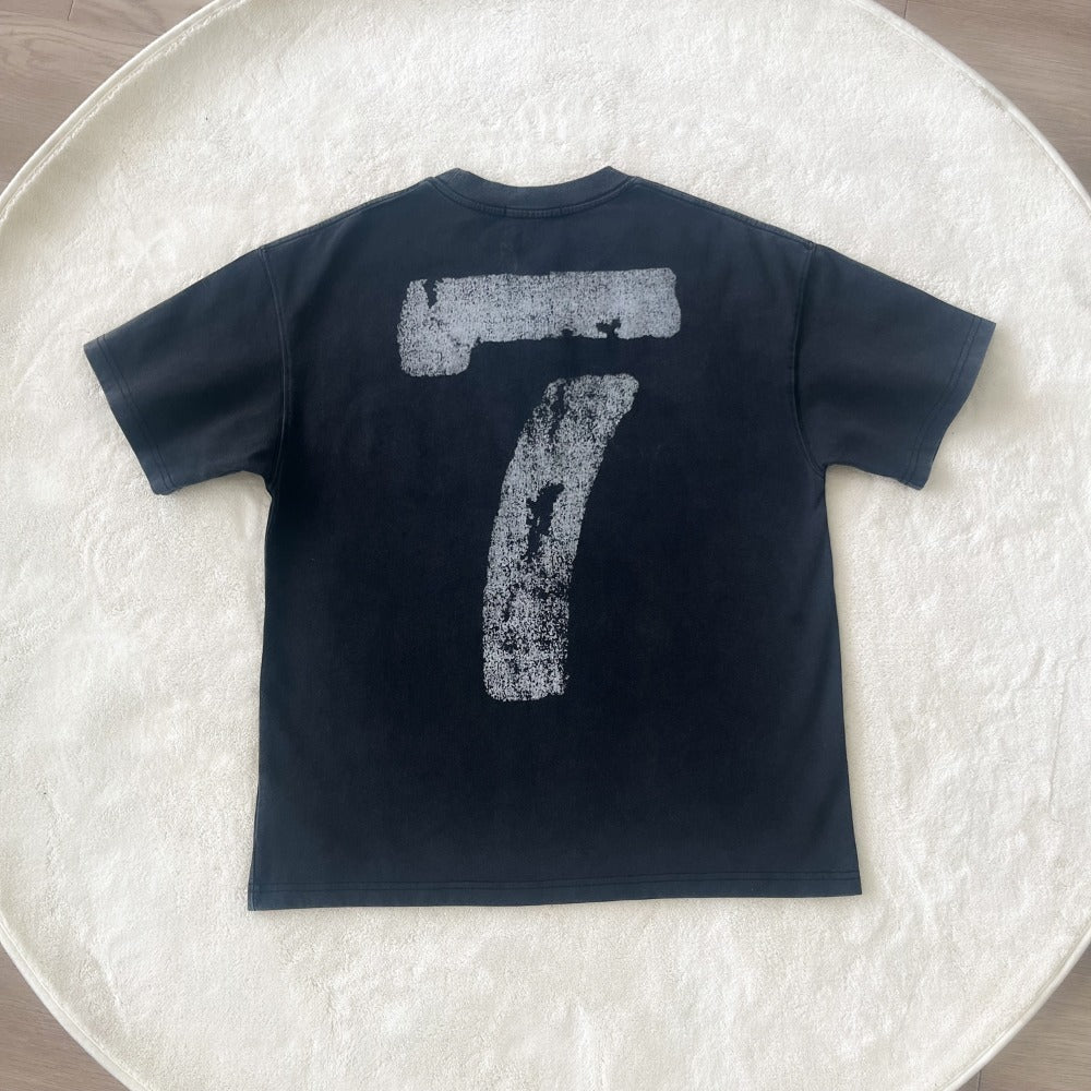 Streetwear Eua t shirt washed and made old childlike duck print short sleeve t-shirt