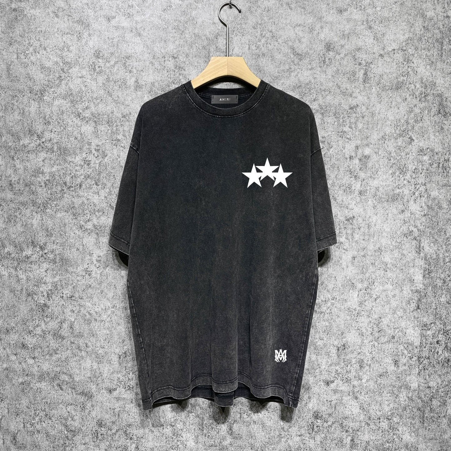 Amiri washed t-shirt five-star spider short sleeves