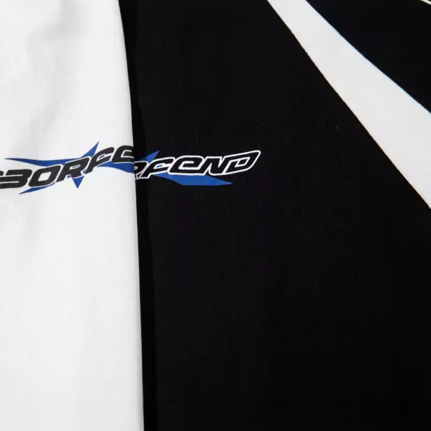 Racing oversized t shirt retro t-shirt print lapel