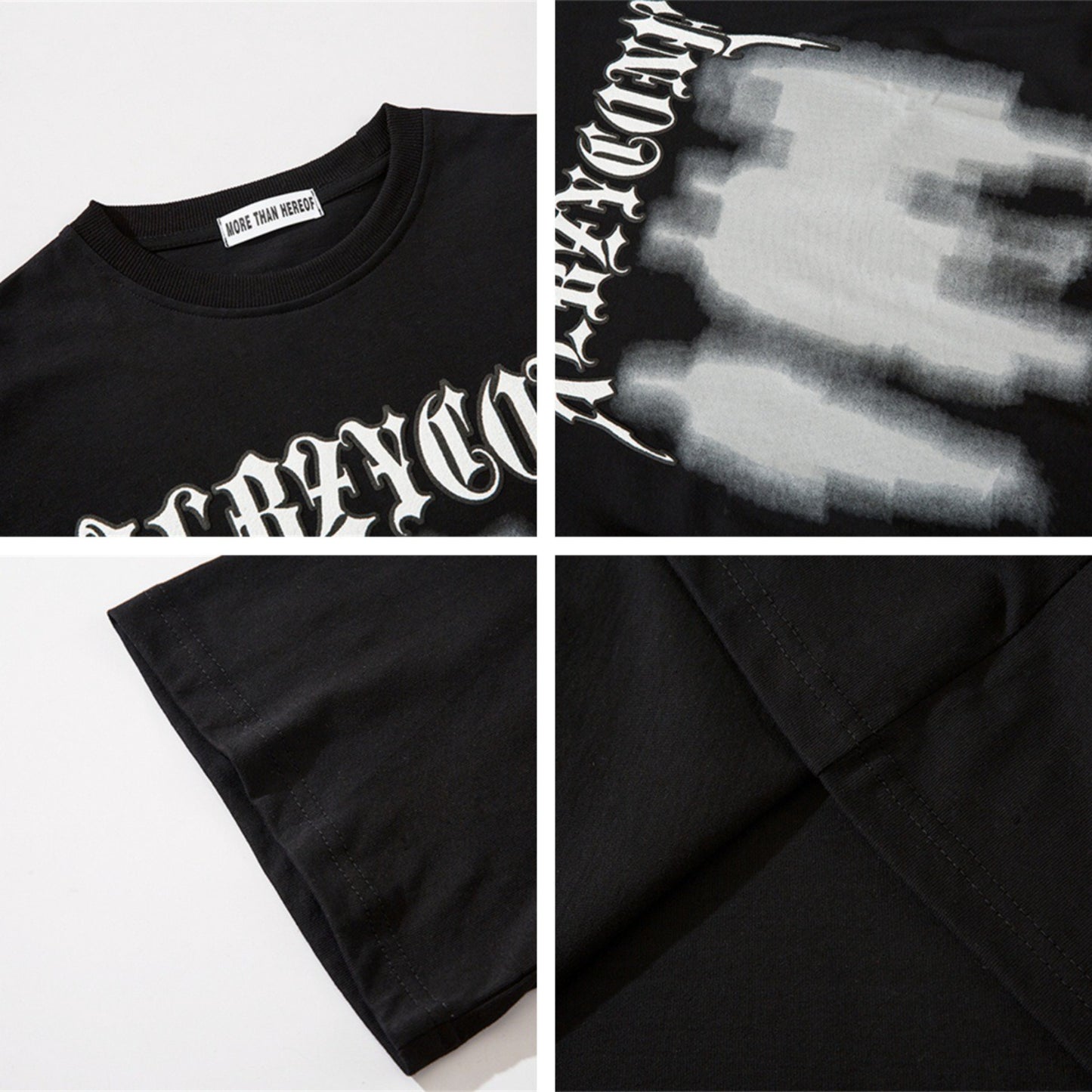 USA Vintage T-Shirt Dark Shadow Print Male Summer