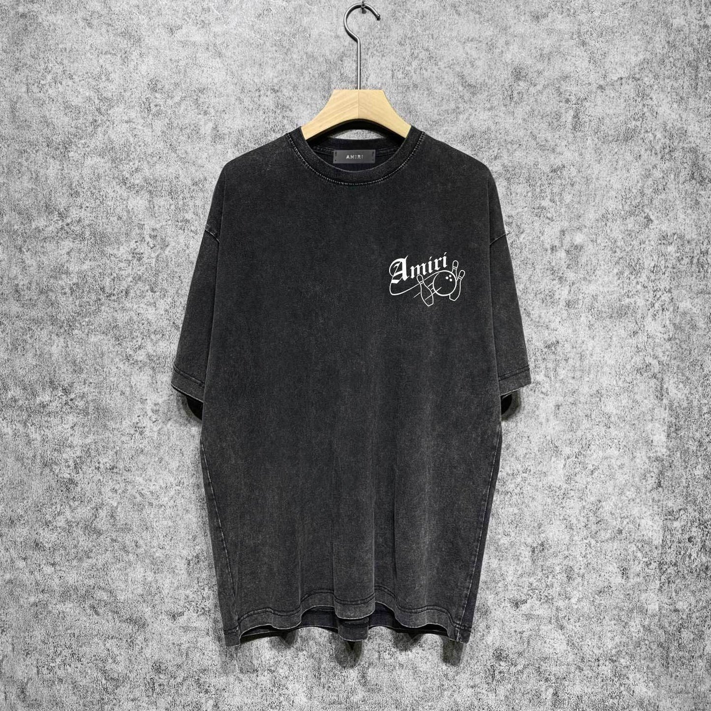 Amiri washed t-shirt bowling printing