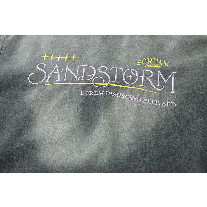 Marcas De Streetwear Denim Sweater Loose Old Casual Long Sleeve T-Shirt