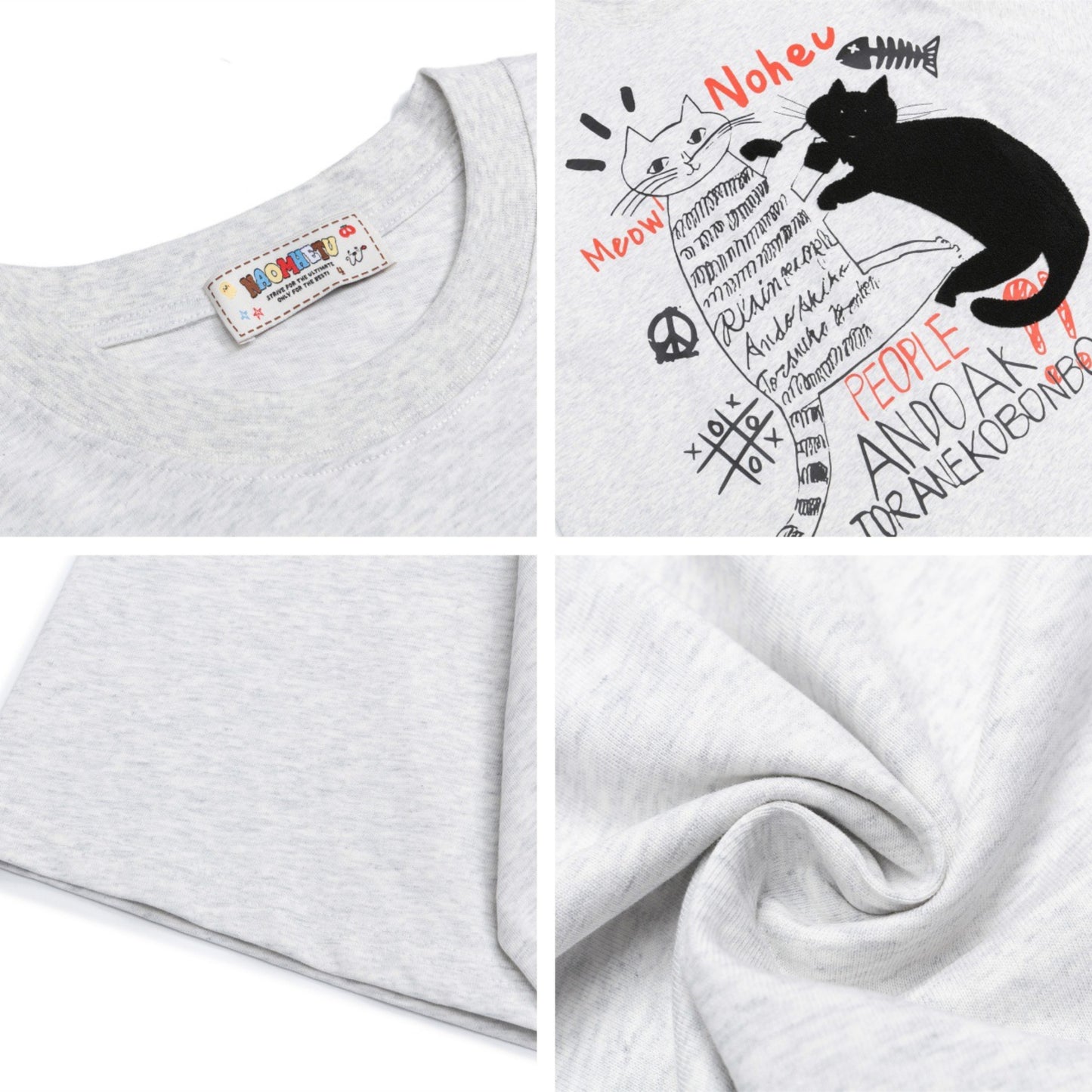 Vintage tarz t shirt vintage kitten crew neck short sleeve t-shirt