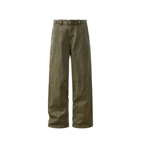 Hip Hop Pants For Boys Retro Washing Old Color Straight Pants Loose Casual Pants