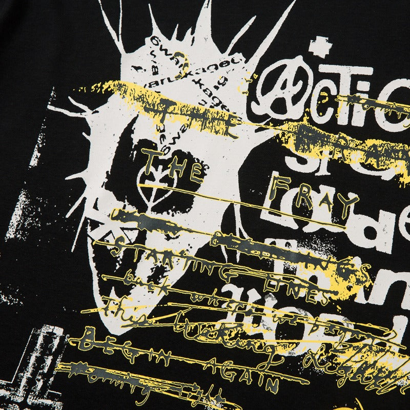 Unisex long-sleeved shirt autumretro punk