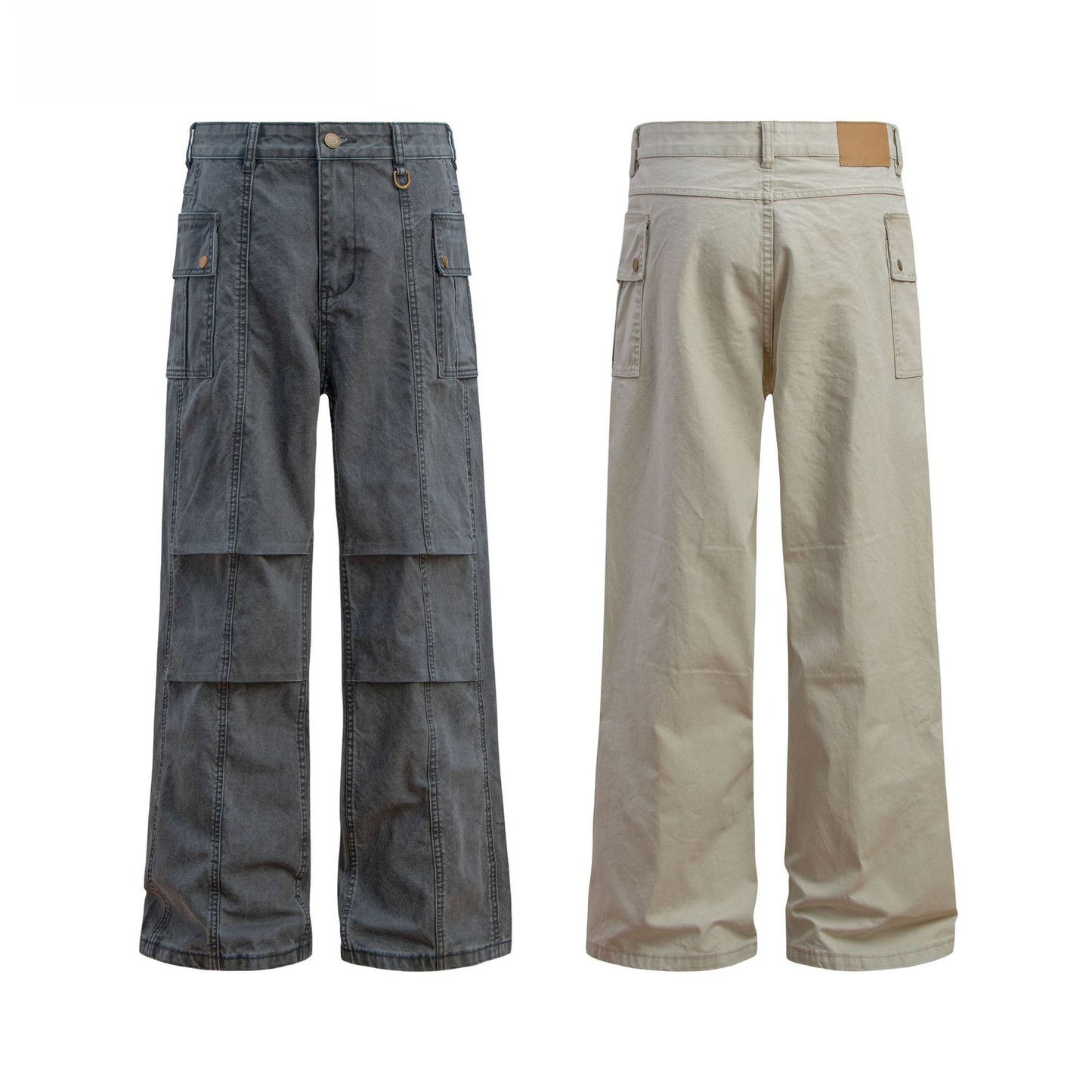 Hip Hop Pants For Boys Vintage Paratrooper Overalls Straight and Old Loose Casual Pants