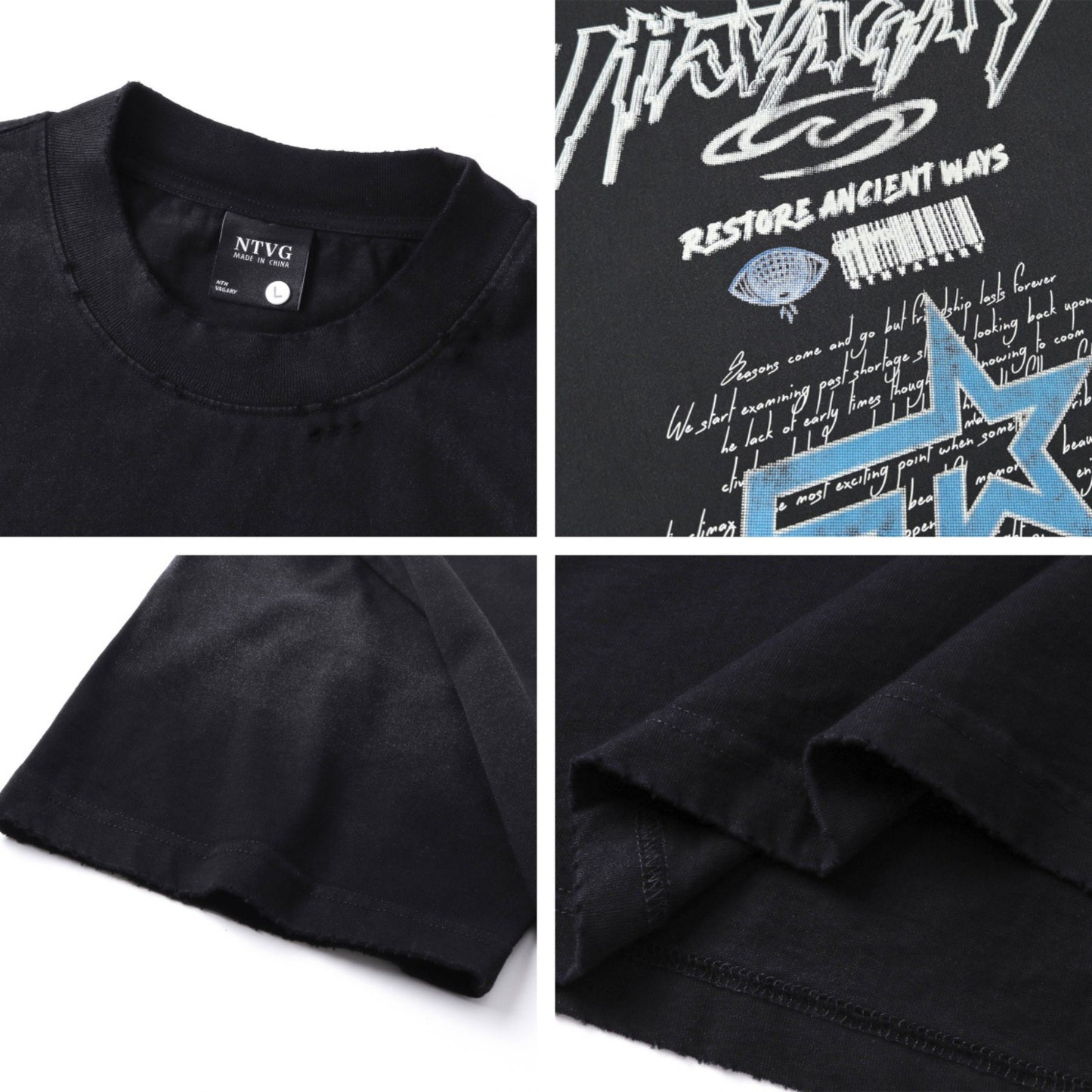 Nyc T Shirt Letter Print Short Sleeve T-Shirt Loose Top