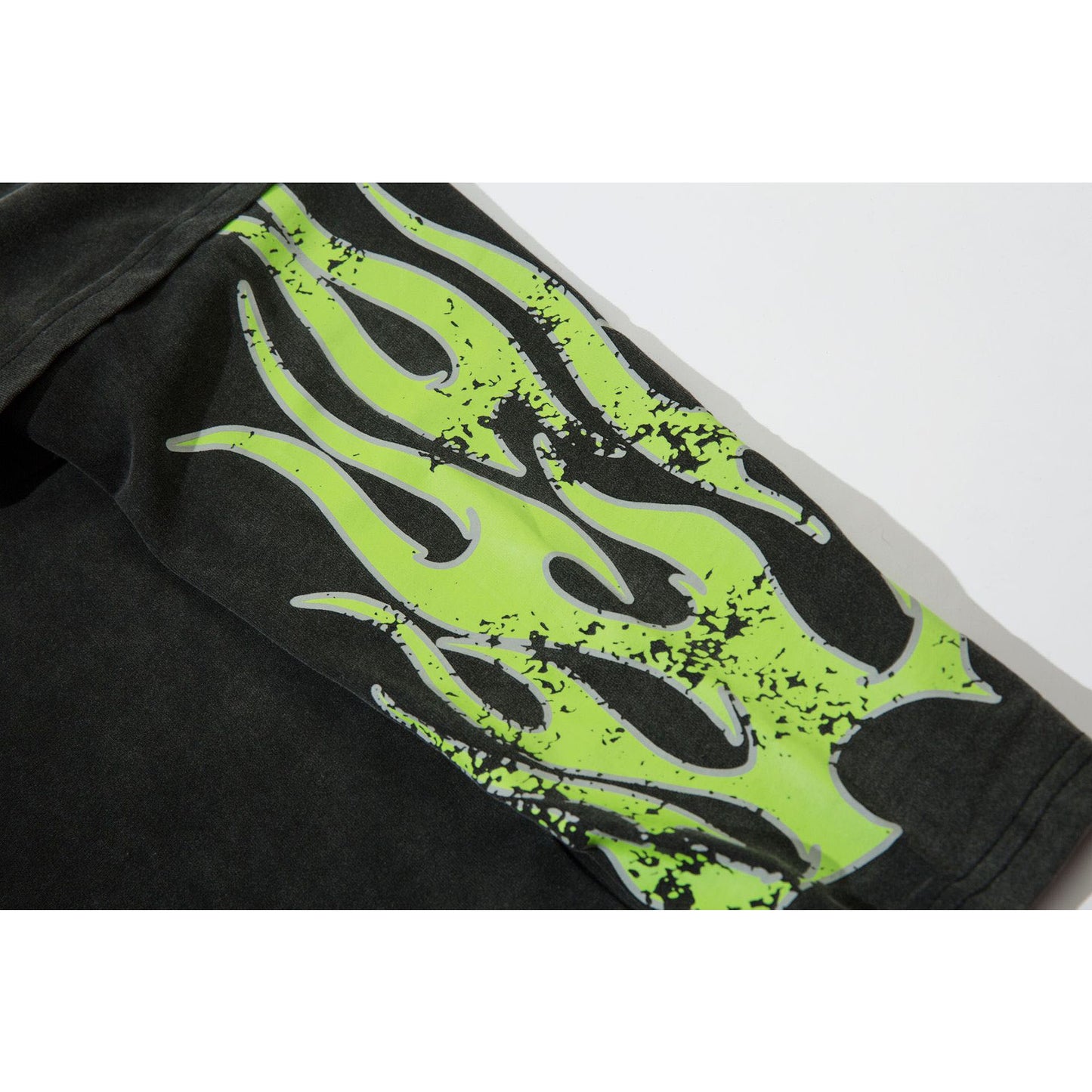 Hustle vintage flame print long sleeve t-shirt