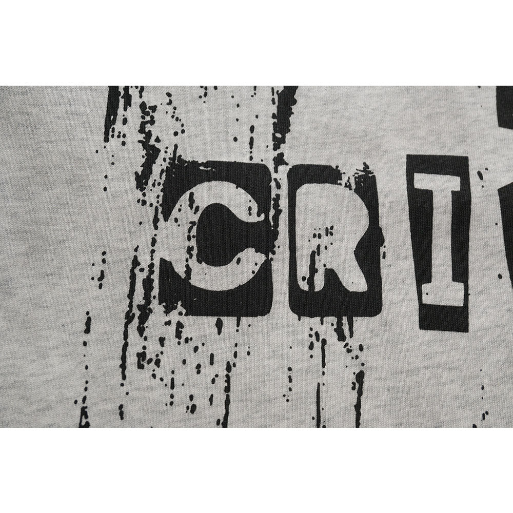 Nostalgia T Shirts Vintage Old Letter Print Short Sleeve T-Shirt