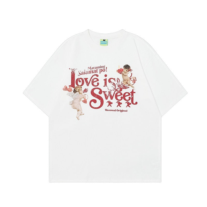 90s West Coast Hip Hop Fashion T Shirts Fun Cartoon Print Short Sleeve T-Shirt
