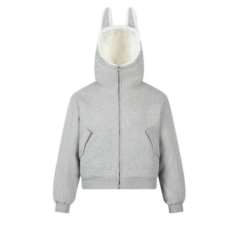 Unisex Down Jacket Winter Doberman Fleece Padded Jacket