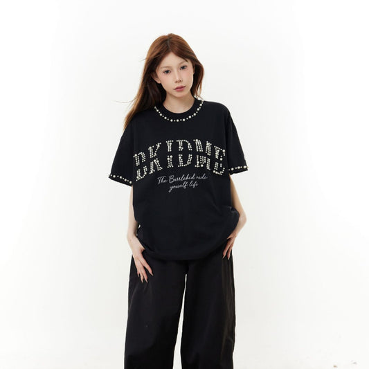 Hip Hop Clothes New York Summer Crew Neck Short Sleeve T-Shirt Summer Loose Casual Top