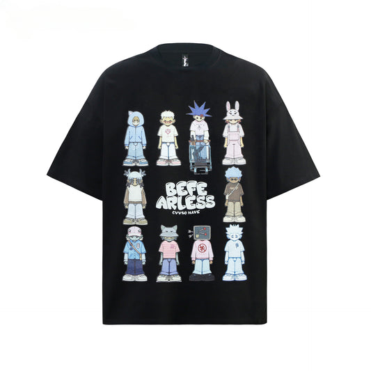 80s And 90s Vintage T Shirts Men's and Women's Short Sleeve T-Shirts Summer Loose Tops