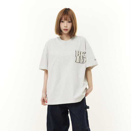 Hip Hop Shirts For Boys Embroidered Short Sleeve T-Shirt Summer Vintage Loose Top