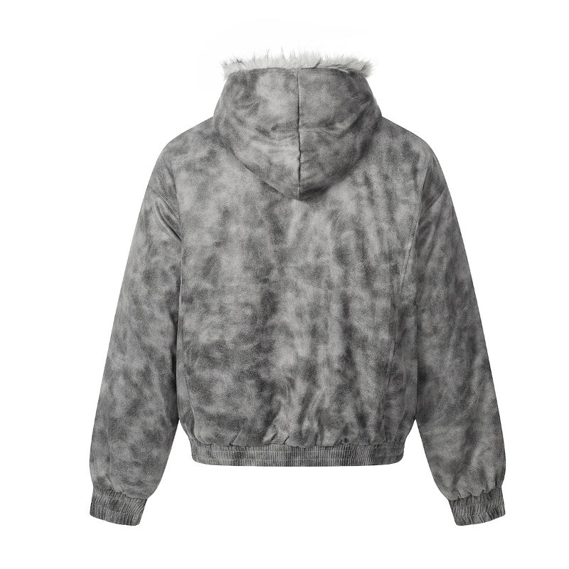 Unisex Down Jacket Men's Winter Fleece Collar