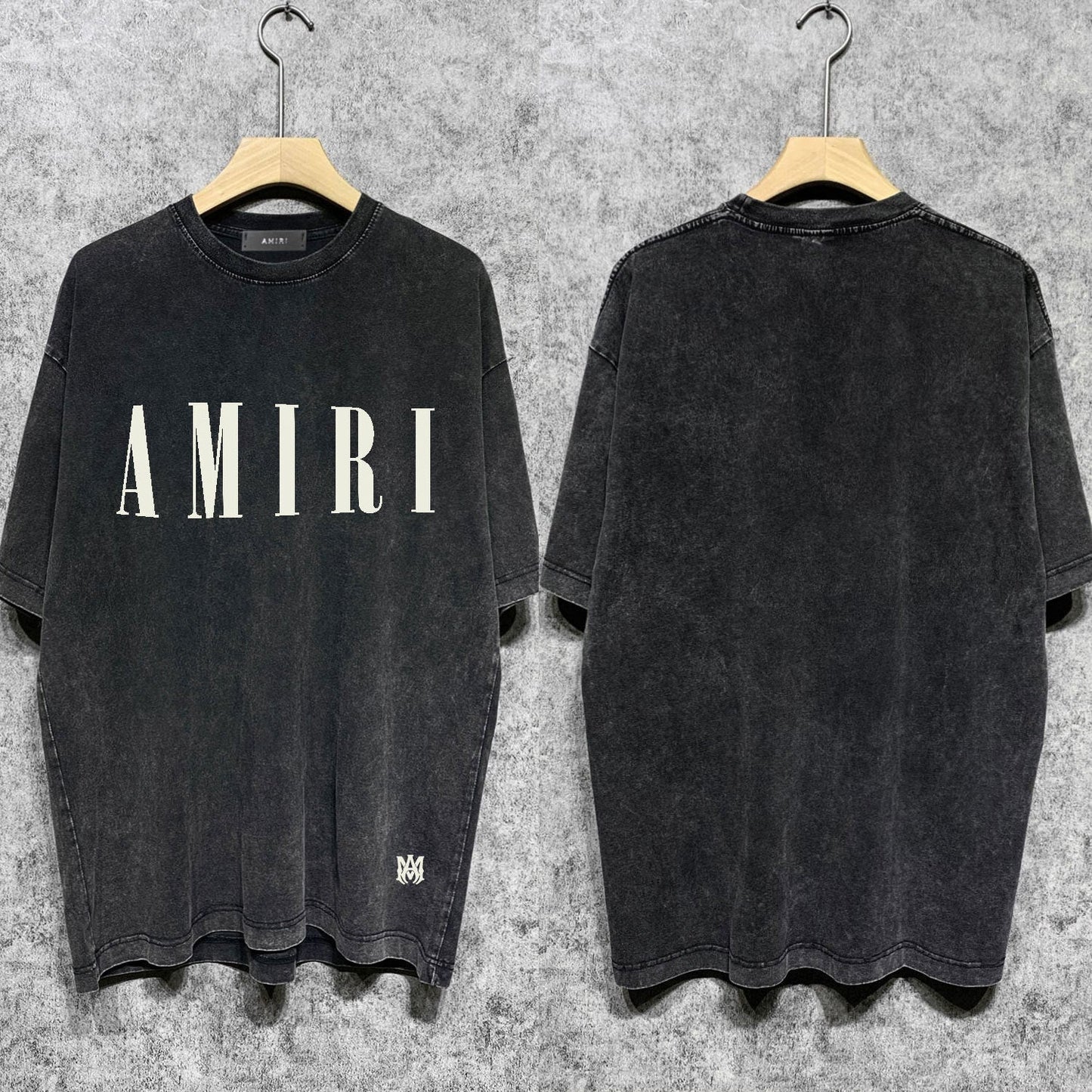 Amiri washed t-shirt letter small spider printing short sleeves