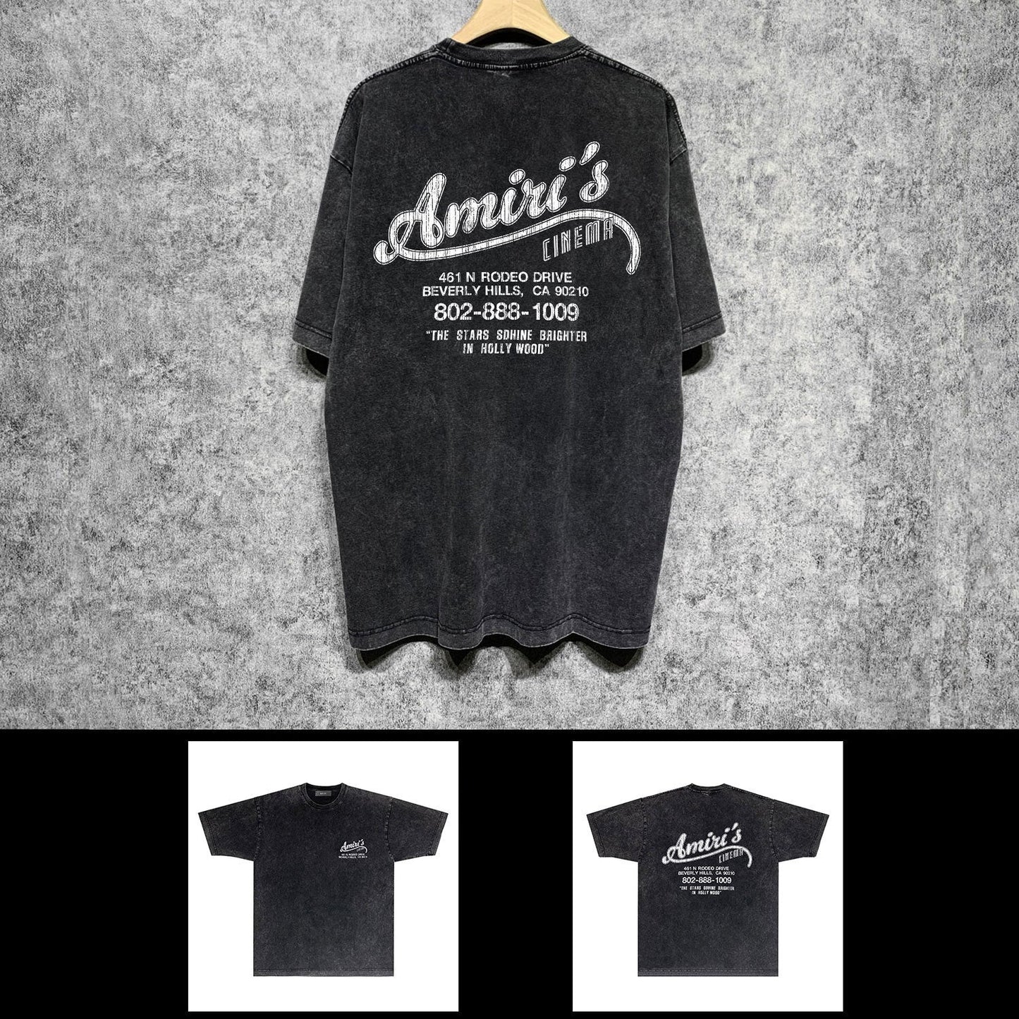Amiri washed t-shirt fracture printing