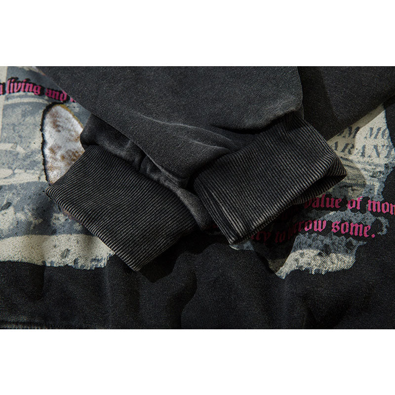 Streetwear Hoodie Vintage Wash Make Old Hooded Sweater
