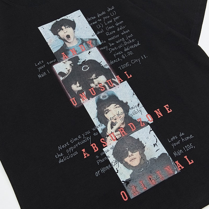 90s West Coast Hip Hop Fashion T-Shirts Vintage Character Photo Cover Loose Short Sleeve T-Shirt