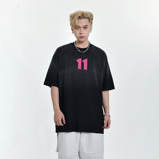 60s Style T Shirts Washed T-Shirts Loose Short Sleeves T