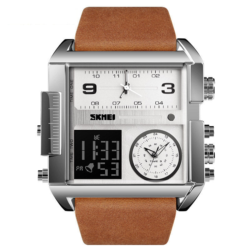 Analog-Digital Watch Square Business Water Proof Watch