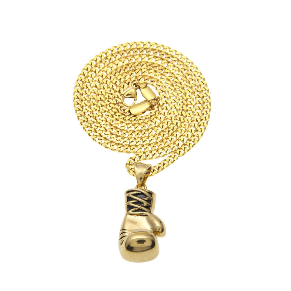 Jewelry Hiphop Boxing Gloves Pendant Necklace