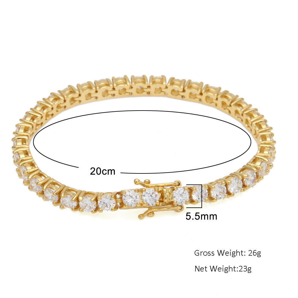 Bracelet ins Tennis Chain Trendy Diamond Jewelry St. Valentine's Spectrum