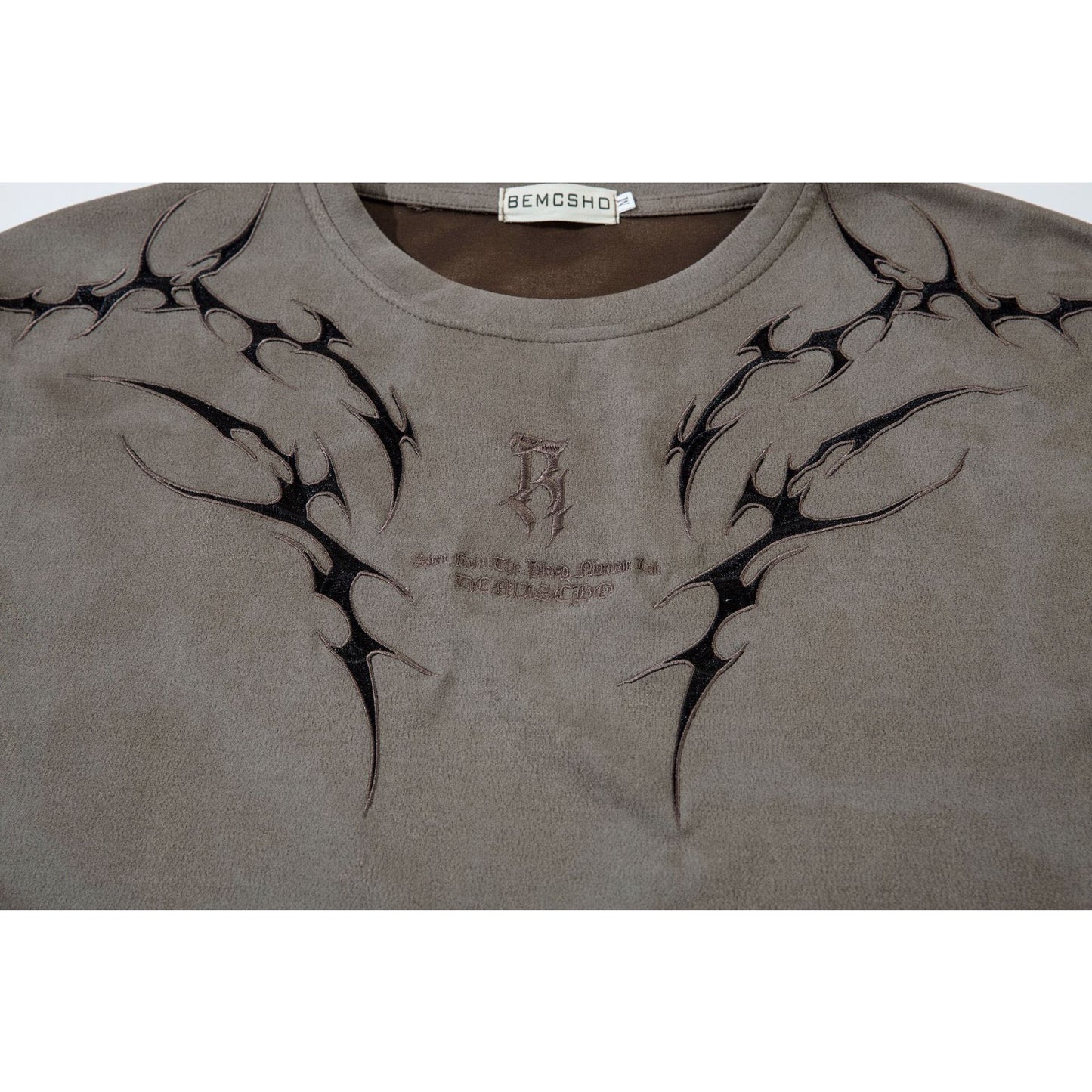 Hip Hop Clothing Summer Vintage Embroidered Short Sleeve T-Shirt