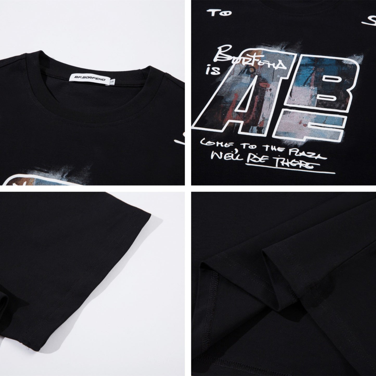 Distorted vintage short-sleeved t-shirt summer loose casual t-shirt