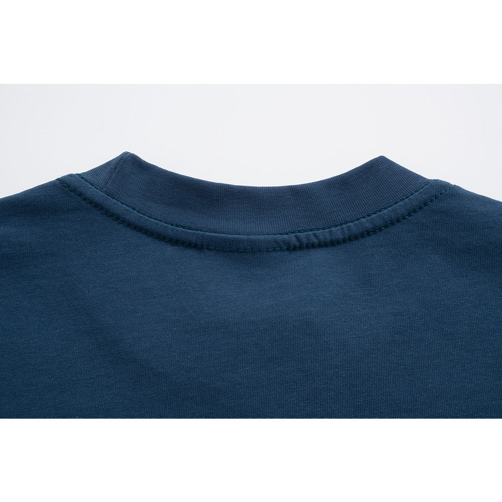 Nostalgia T Shirts Vintage Washed Alphabet T-Shirt Loose Crew Neck Top