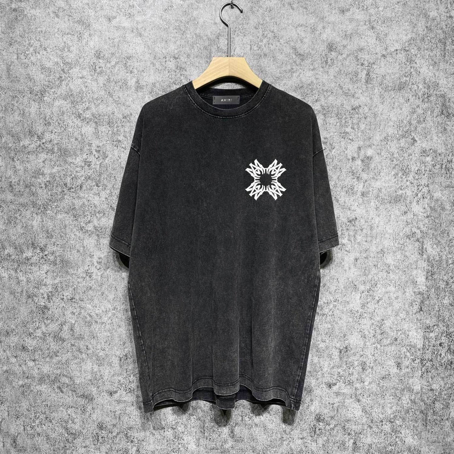 Amiri washed t-shirt - minimalist letter crew neck tee