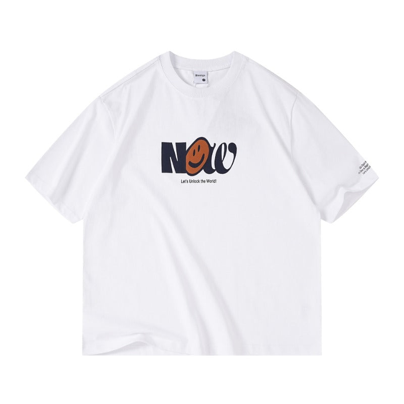Mens T-shirts Summer Print Short Sleeves Loose